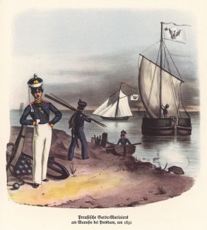 Прусская морская пехота в 1831 году (из популярной в нацистской Германии работы Мартина Лезиуса Das Ehrenkleid des Soldaten... Берлин. 1936 год)