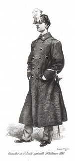 Студент военной школы в униформе образца 1883 года (из Types et uniformes. L'armée françáise par Éduard Detaille. Париж. 1889 год)