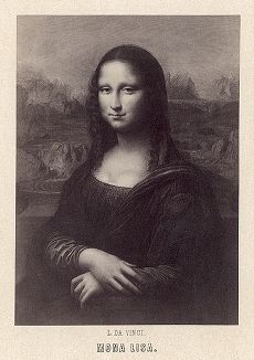 Знаменитейшая "Мона Лиза" работы Леонардо да Винчи. Album der Louvre Gallerie, 1860-е гг.