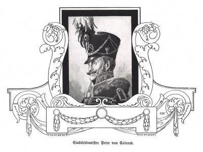 Фридрих Август Петер фон Коломб (1775-1854), один из лучших прусских кавалерийских офицеров в кампании 1813-14 гг., герой Ватерлоо, комендант Берлина (1841), генерал от кавалерии (1849). Die Deutschen Befreiungskriege 1806-1815. Берлин, 1901 