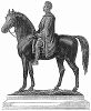 Бронзовая конная статуя короля Георга IV работы английского скульптора Георгианской эпохи Сэра Фрэнсиса Чантри (1781 -- 1841 гг.), установленная в северо-восточном углу Трафальгарской площади (The Illustrated London News №95 от 24/02/1844 г.)