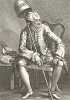 Портрет Джона Вилкса, 1763. Джон Вилкс (1727-97), политик, член парламента, издатель газеты «The North Briton», публикует резкую критику короля, правительства лорда Бута и работ Хогарта. Художник отвечает сатирическим портретом. Лондон, 1838