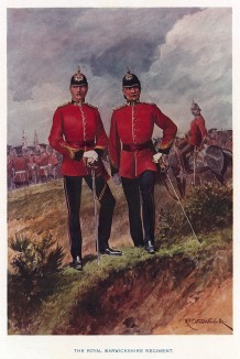 Офицеры королевского Ворвикширского полка (иллюстрация к His Magesty's Territorial Army... Лондон. 1911 год)
