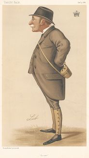 Генри Ховард (1833 -1898) - 18-й герцог Саффолк и 11-го герцог Беркшир, член палаты лордов. Карикатура из знаменитого британского журнала Vanity Fair. Лондон, 1887