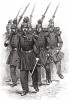Французские жандармы в 1870 году (из Types et uniformes. L'armée françáise par Éduard Detaille. Париж. 1889 год)