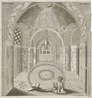 Гробница в мавзолее шаха Сефи I в Куме. "Journal du Voyage du Chevalier Chardin en Perse & aux Indes Orientales...", Лондон, 1681 