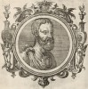 Махаон -- сын Эскулапа -- опекун раненых во время Tроянской войны (лист 5 иллюстраций к известной работе Medicorum philosophorumque icones ex bibliotheca Johannis Sambuci, изданной в Антверпене в 1603 году)
