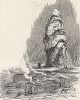 Скала Свободы в Долине гейзеров в Йеллоустонском национальном парке. Лист из издания "Picturesque America", т.I, Нью-Йорк, 1872.