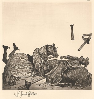 Из Freydal. Des Kaisers Maximilian I. Turniere und Mummereien (Репринт 1882 года. Вена. Лист 158)