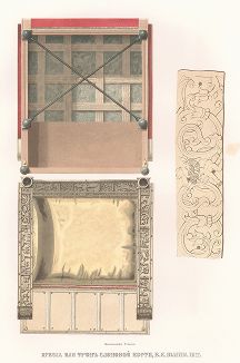 Кресло или трон слоновой кости, В.К. Иоанна III-го (изображение 5). Древности Российского государства..., отд. II, лист № 88, Москва, 1851.  
