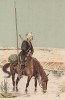 1890-е гг. Казак гвардейского атаманского полка в дозоре (из "Иллюстрированной истории верховой езды", изданной в Париже в 1893 году)