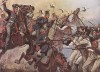 Атака прусской кавалерии на французские каре в сражении при Денневице 6 сентября 1813 г. Илл. Рихарда Кнотеля, Die Deutschen Befreiungskriege 1806-15. Берлин, 1901