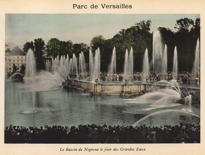 Парк Версаль. Фонтан Нептуна в день Большой Воды. Из альбома фотогравюр Versailles et Trianons. Париж, 1910-е гг.