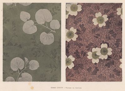 Э. Кути. Бумажные обои с набивным рисунком. Art Decoratif - documents d'atelier. Париж, 1900-е годы