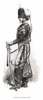 Кавалерист эскадрона разведчиков французского генерального штаба в униформе образца 1851 года (из Types et uniformes. L'armée françáise par Éduard Detaille. Париж. 1889 год)