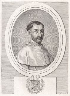 Портрет кардинала работы знаменитого французского гравёра Франсуа де Пуалли. 