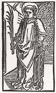 Альбрехт Дюрер. Святой Лаврентий (иллюстрация к Базельскому молитвеннику 1494 года)