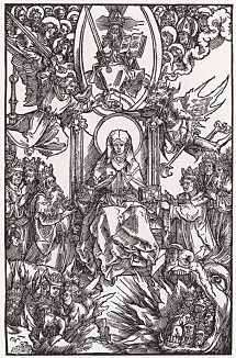 Альбрехт Дюрер. Святая Бригитта наставляет мирских правителей. Иллюстрация к "Откровениям Святой Бригитты"
