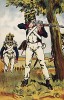 Солдаты французской линейной пехоты в сражении под Дрезденом 26-27 августа 1813 г. Коллекция Роберта фон Арнольди. Германия, 1911-29