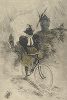 Красавица-велосипедистка под дождем, 1896 год. Les cyclisme, Париж, 1935