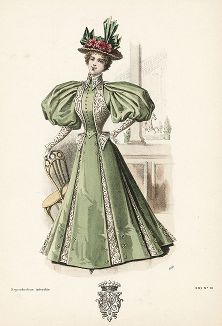 Французская мода из журнала La Mode de Style, выпуск № 10, 1896 год.