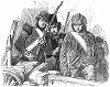 Защитники баррикад, сооружённых парижанами во время буржуазно--демократической Революции 1848 года во Франции, свергнувшей короля Луи--Филиппа I (The Illustrated London News №307 от 11/03/1848 г.)