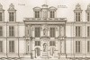 Замок Экуан. Парковый фасад. Androuet du Cerceau. Les plus excellents bâtiments de France. Париж, 1579. Репринт 1870 г.