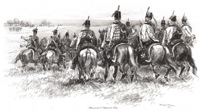 Французские гусары в 1859 году (из Types et uniformes. L'armée françáise par Éduard Detaille. Париж. 1889 год)