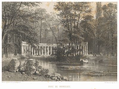 Парк Монсо (из работы Paris dans sa splendeur, изданной в Париже в 1860-е годы)