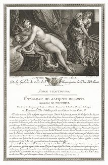 Юпитер и Леда авторства Тинторетто. Лист из знаменитого издания Galérie du Palais Royal..., Париж, 1808