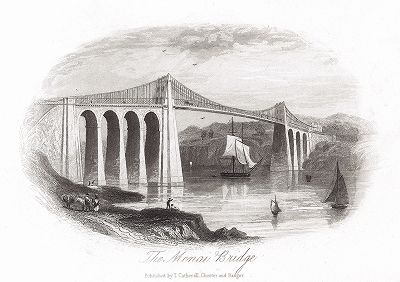 Мост между островом Англси и Уэльсом, построенный по проекту выдающегося инженера Томаса Телфорда в 1826 году. 