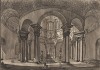 Внутренний вид церкви Сан-Аньезе-фуори-ле-Мура. Лист из серии "Les plus beaux édifices de Rome moderne..." Жана Барбо. 