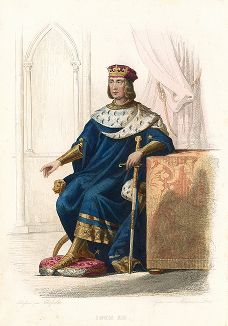 Людовик XII (1462-1515) - король Франции, "Отец Народа". Лист из серии Le Plutarque francais..., Париж, 1844-47 гг. 