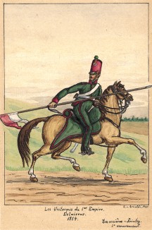 1814 г. Разведчик французской легкой кавалерии. Коллекция Роберта фон Арнольди. Германия, 1911-29