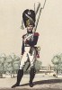Гренадер французской королевской гвардии в 1816 году (из популярной в нацистской Германии работы Мартина Лезиуса Das Ehrenkleid des Soldaten... Берлин. 1936 год)