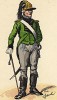 1796 г. Офицер егерского полка Salern армии королевства Бавария. Коллекция Роберта фон Арнольди. Германия, 1911-29