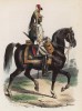 Гвардейский драгун (из популярной работы Histoire de l'empereur Napoléon (фр.), изданной в Париже в 1840 году с иллюстрациями Ораса Верне и Ипполита Белланжа)