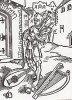 Дурак с волынкой (иллюстрация к главе 54 книги Себастьяна Бранта "Корабль дураков", гравированная Дюрером в 1494 году)