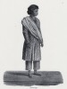 Житель острова Тимор в традиционном костюме (лист 5 второго тома работы профессора Шинца Naturgeschichte und Abbildungen der Menschen und Säugethiere..., вышедшей в Цюрихе в 1840 году)