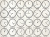 Таблица, показывающая время (часовые пояса) в некоторых важнейших точках мира, изданная в Лондоне в середине XIX века. Beeton's Dictionary оf Universal Information. Лондон, 1859
