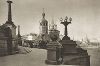 Площадь, где раньше стоял памятник Александру III. Лист 10 из альбома "Москва" ("Moskau"), Берлин, 1928 год