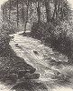 Водопад Мосса, штат Делавэр. Лист из издания "Picturesque America", т.I, Нью-Йорк, 1872.