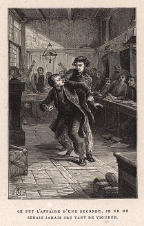 Иллюстрация 8 к первой части автобиографического романа Альфонса Доде "Малыш". Париж, 1874