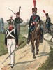 Униформа пехоты и кавалерии Ганзейского легиона образца 1814 г. Uniformenkunde Рихарда Кнотеля, часть 2, л.46. Ратенау (Германия), 1891