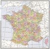 Карта департаментов Франции. 