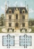 Загородный дом с элементами готической архитектуры (из популярного у парижских архитекторов 1880-х Nouvelles maisons de campagne...)