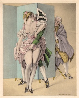 Невозможно оторваться. Иллюстрация Умберто Брунеллески к произведению Вольтера "Кандид, или оптимизм" - Candide Ou L'Optimisme. Париж, 1933