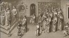 Миниатюра из серии "Чудеса Нотр-Дама": служба в Нотр-Дам де Пари (из Les arts somptuaires... Париж. 1858 год)