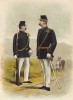 Солдат и офицер колониальных войск голландской Индии (иллюстрация к работе Onze krijgsmacht met bijshriften... (голл.), изданной в Гааге в 1886 году)