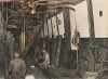 Машинное отделение французского военного корабля. L'Album militaire. Livraison №8. Marine. La vie à bord. Париж, 1890